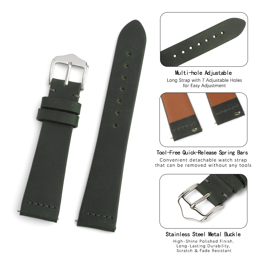Correa de reloj de cuero genui - Omega Watches Smartwatch reseña y precio