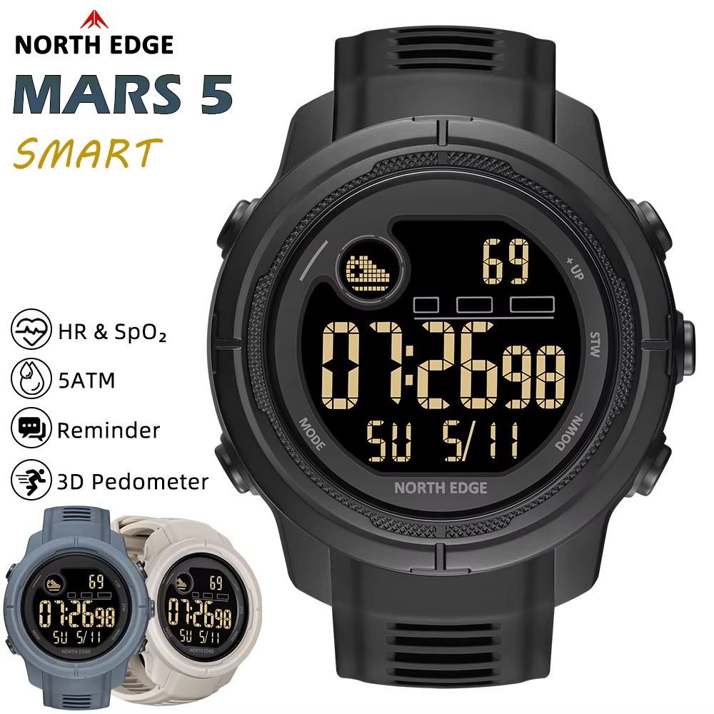 NORTH EDGE NEW MARS 5 reloj Di - Smartwatch New Watches For Men reseña y precio