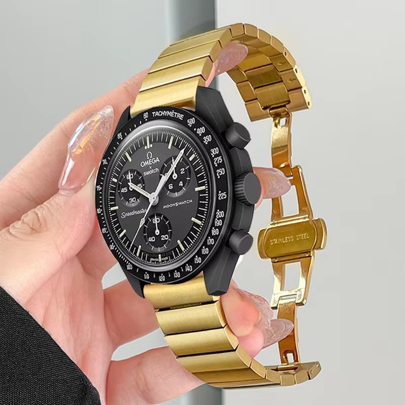 Correa de reloj de acero inoxi - Omega Watches Smartwatch reseña y precio