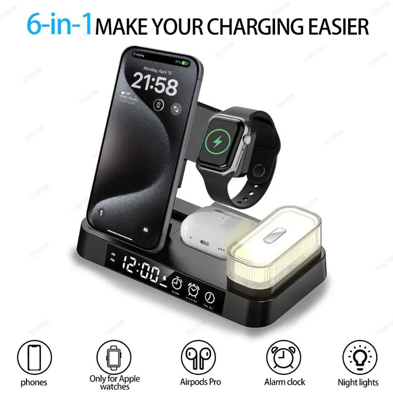 Base de Carga Inalámbrica LED  - Watch 7 Smartwatch Iphone reseña y precio