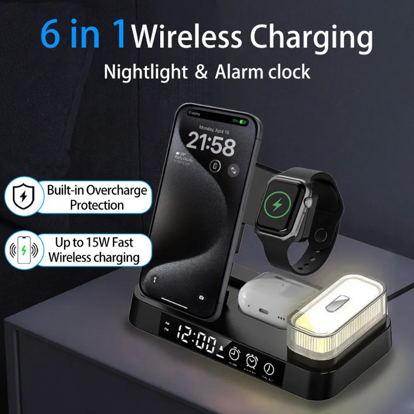Base de Carga Inalámbrica LED  - Watch 7 Smartwatch Iphone reseña y precio