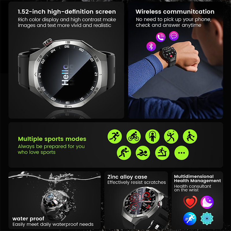 Reloj inteligente deportivo co - Smartwatch Premium Watches For Men reseña y precio