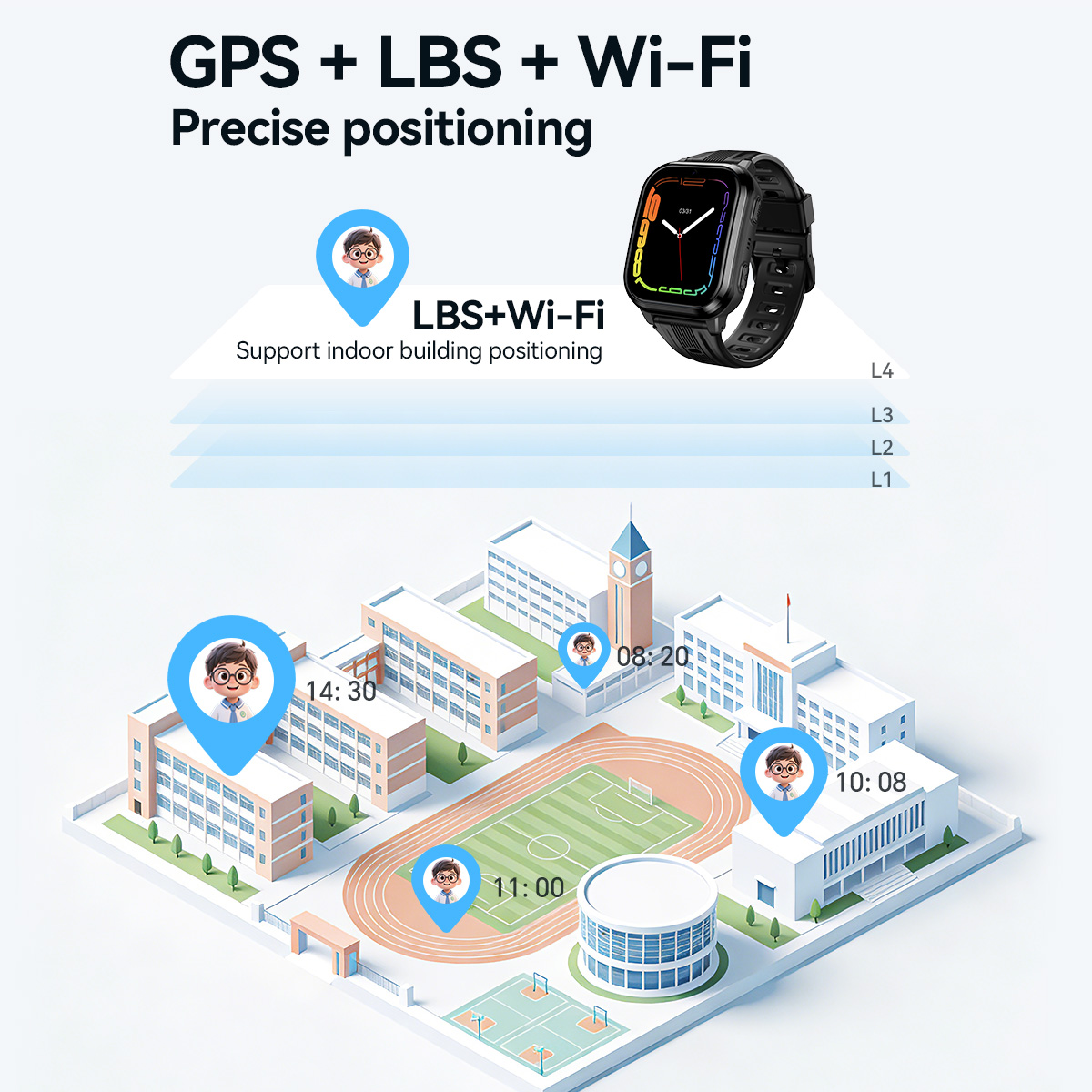 Reloj inteligente HOCO Y108 co - Smartwatch Watches For Kid Boy With Alarm reseña y precio